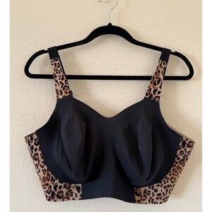 Evelyn and Bobbie Wireless The Beyond Bra In Black Leopard Size 2XL Plus Size